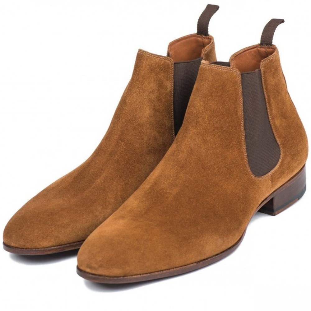 H&M Chelsea Tan Suede Leather Boot Sz 9.5 Wmn/ 8 Men NWOT